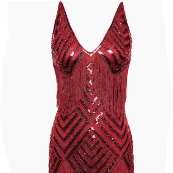 Dresses & Skirts - Flapper Dress, V Neck  dress , Gatsvy Dress  and accessories